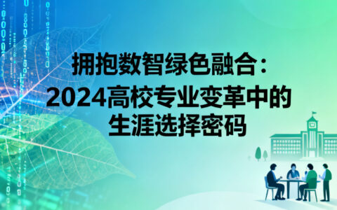 拥抱数智绿色融合：2024高校专业变革中的生涯选择密码