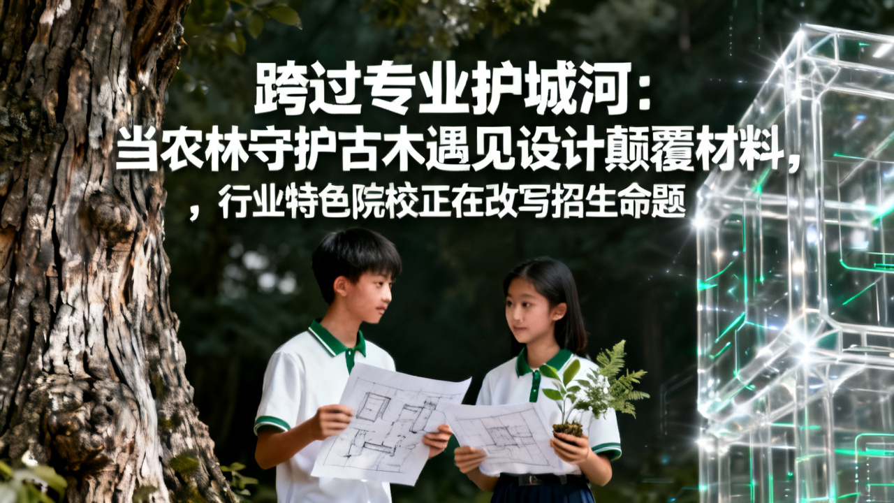 跨过专业护城河：当农林守护古木遇见设计颠覆材料，行业特色院校正在改写招生命题