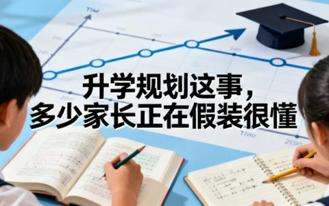 升学规划这事，多少家长正在假装很懂