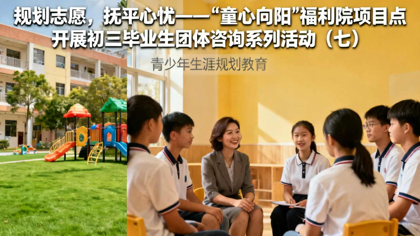规划志愿,抚平心忧——“童心向阳”福利院项目点开展初三毕业生团体咨询系列活动(七)