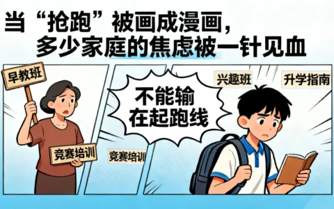 当“抢跑”被画成漫画，多少家庭的焦虑被一针见血
