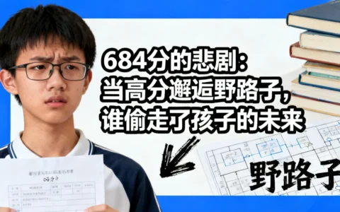 684分的悲剧：当高分邂逅野路子，谁偷走了孩子的未来