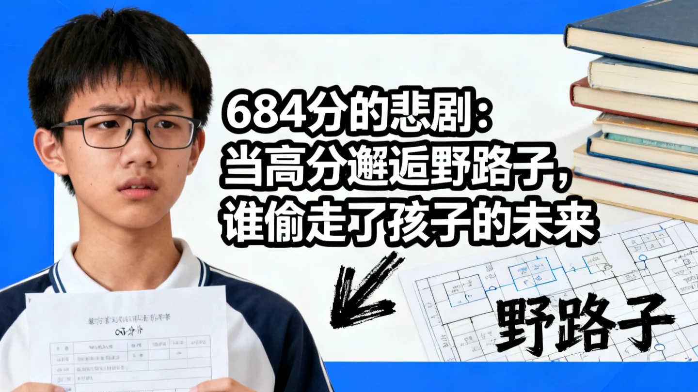 684分的悲剧：当高分邂逅野路子，谁偷走了孩子的未来