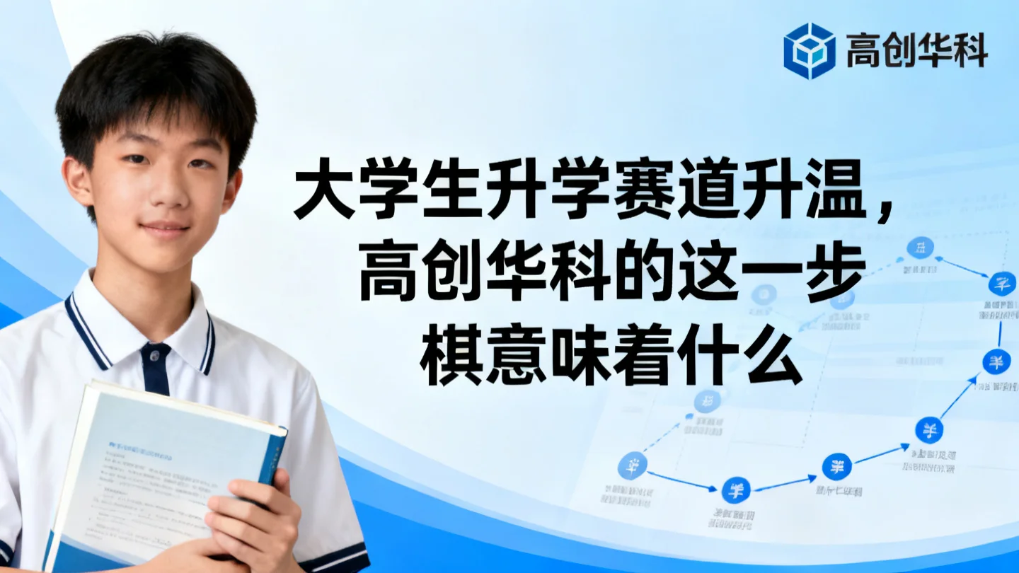 大学生升学赛道升温，高创华科的这一步棋意味着什么