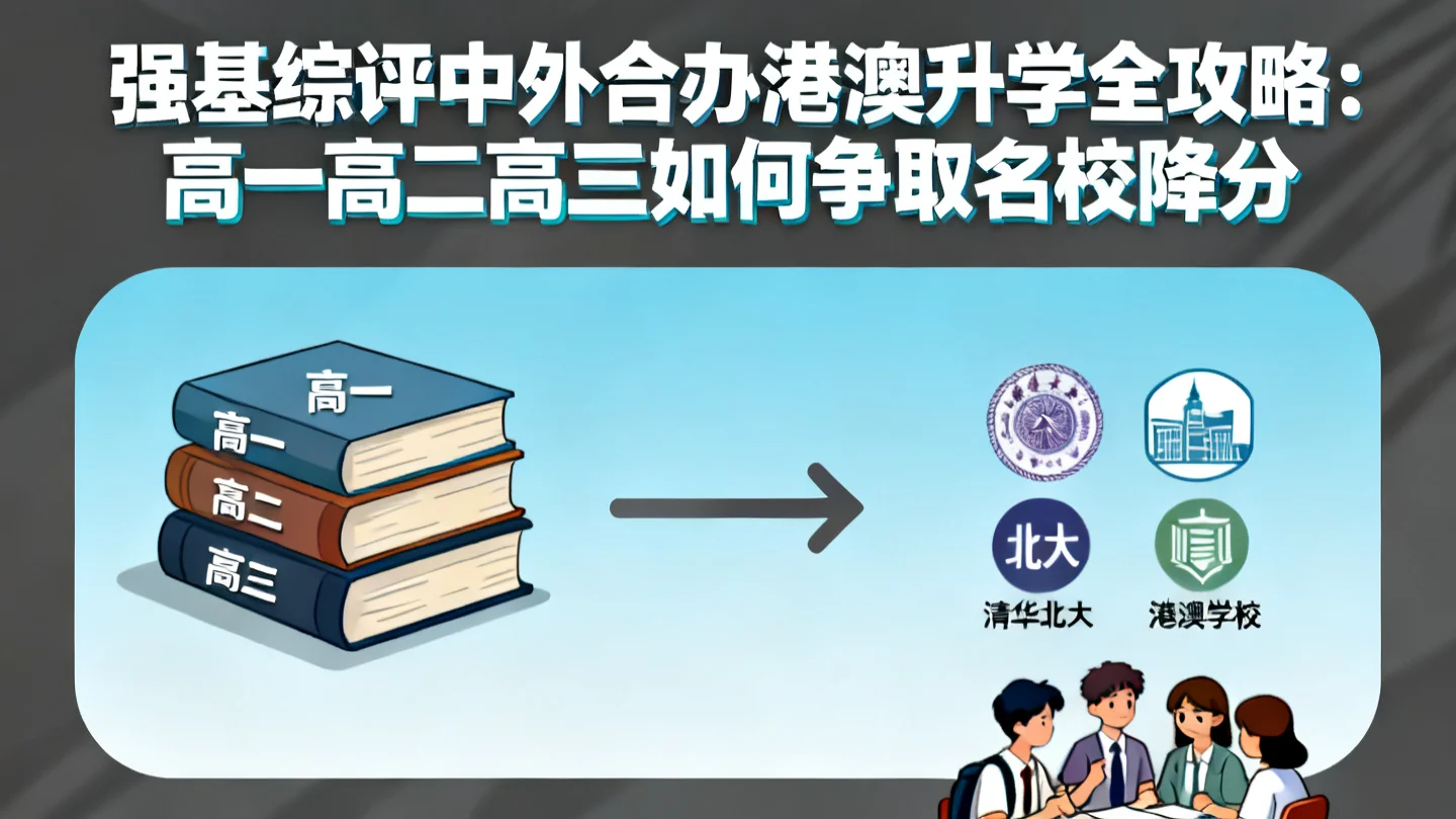 强基综评中外合办港澳升学全攻略：高一高二高三如何争取名校降分