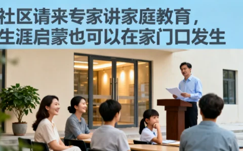 社区请来专家讲家庭教育，生涯启蒙也可以在家门口发生