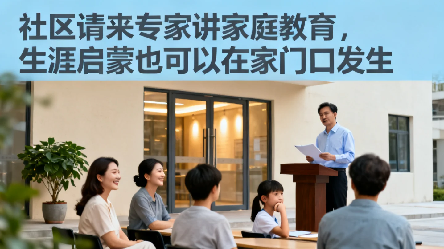 社区请来专家讲家庭教育，生涯启蒙也可以在家门口发生