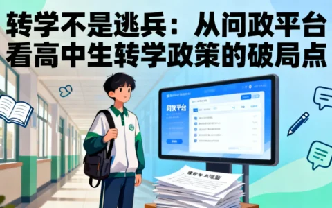 转学不是逃兵：从问政平台看高中生转学政策的破局点