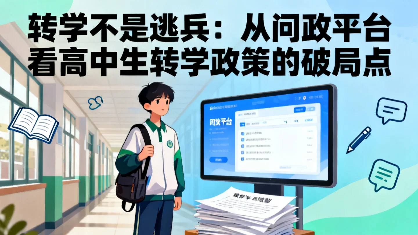 转学不是逃兵:从问政平台看高中生转学政策的破局点