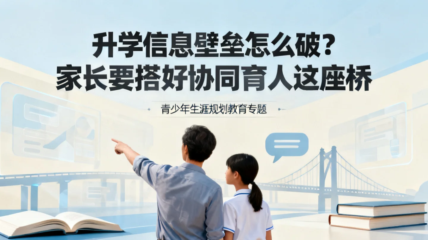 升学信息壁垒怎么破?家长要搭好协同育人这座桥